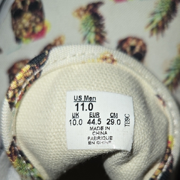 White Sneakers with Pineapple Print - Picture 9 of 12